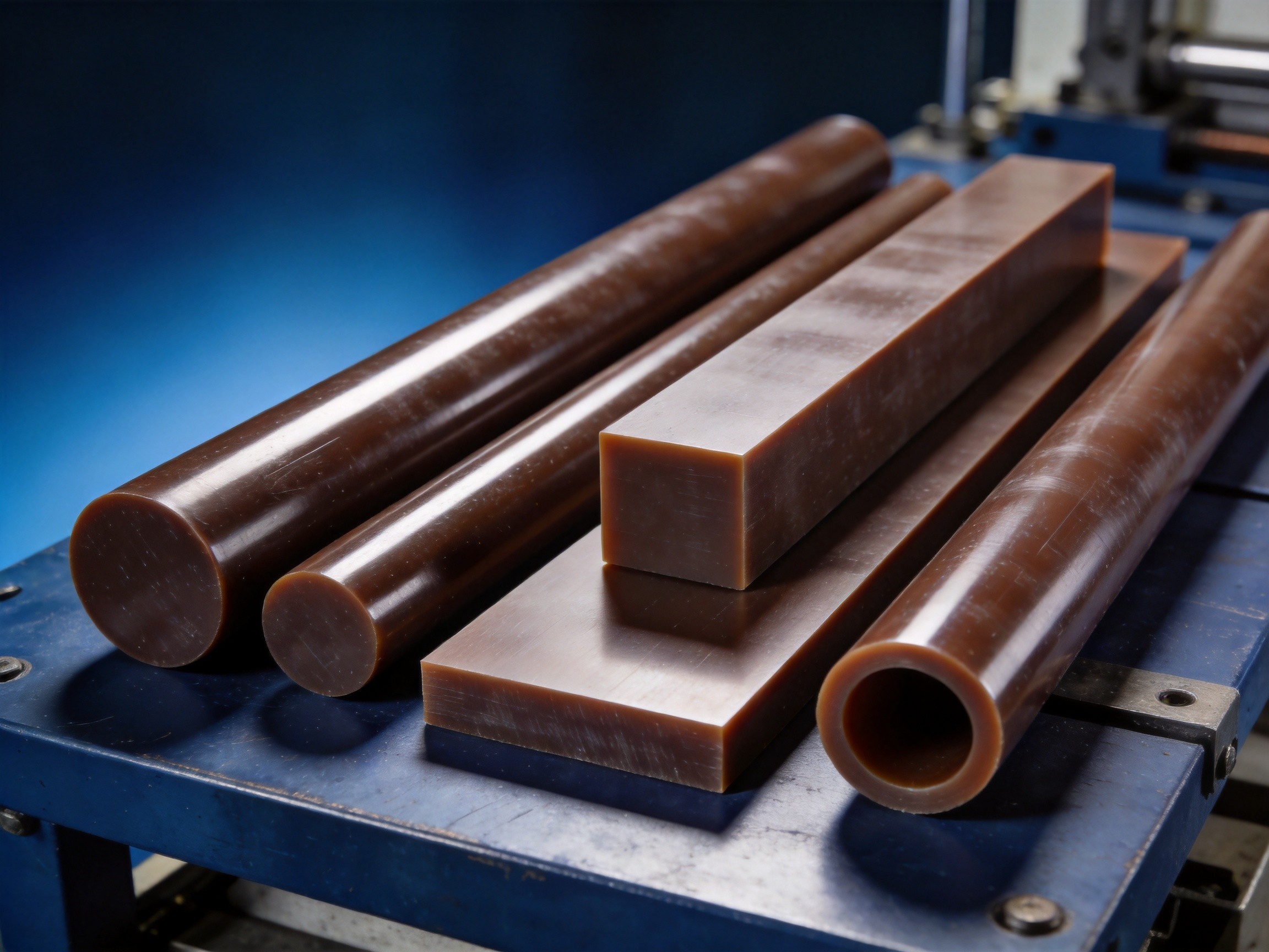 Extruded PEEK, PI and PTFE rod, sheet and tube profiles