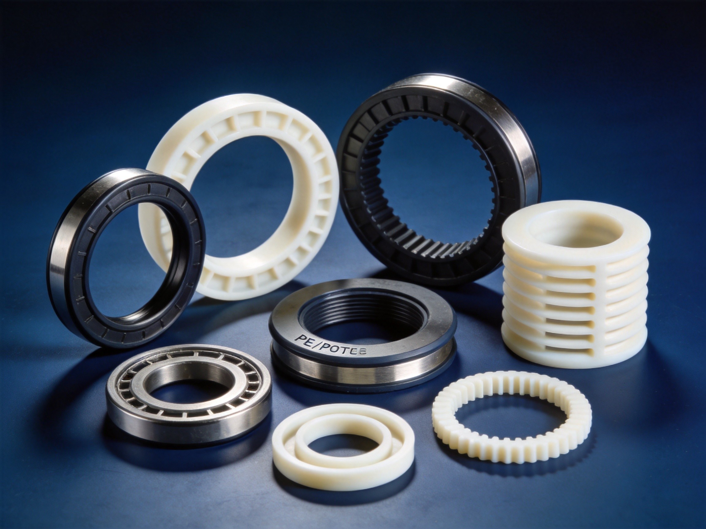 PEEK sealing rings and back-up rings